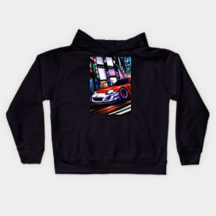 Sports car in Big City Kids Hoodie